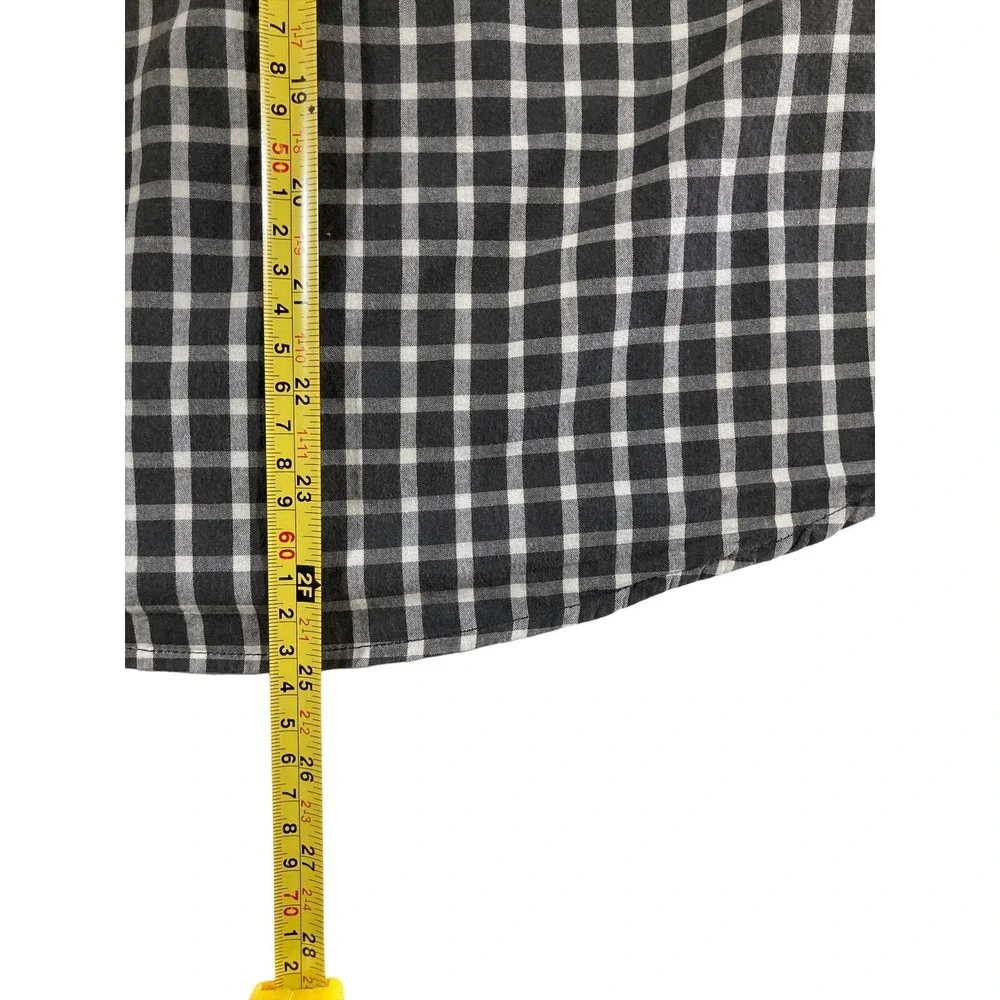 PLACE Size 10 12 Boys DRESS SHIRT Children's Place Plaid Button Up‎ Black White